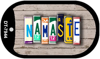 Namaste Plate Art Novelty Metal Dog Tag Necklace DT-7944