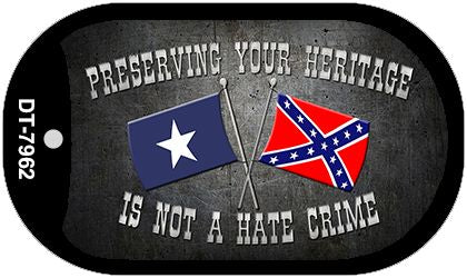 Preserving Heritage Not A Crime Novelty Metal Dog Tag Necklace DT-7962