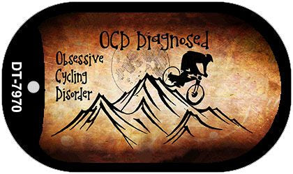OCD Diagnosed Novelty Metal Dog Tag Necklace DT-7970
