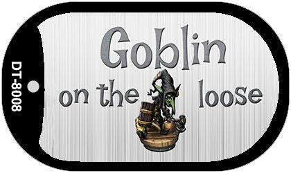 Goblin On The Loose Novelty Metal Dog Tag Necklace DT-8008