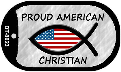 Proud Christian American Novelty Metal Dog Tag Necklace DT-8023