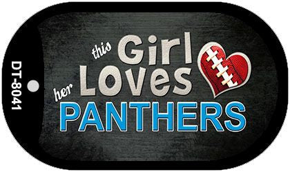 This Girl Loves Her Panthers Novelty Metal Dog Tag Necklace DT-8041