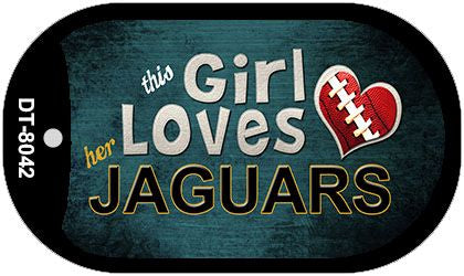 This Girl Loves Her Jaguars Novelty Metal Dog Tag Necklace DT-8042