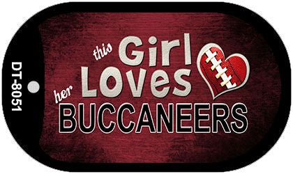 This Girl Loves Her Buccaneers Novelty Metal Dog Tag Necklace DT-8051