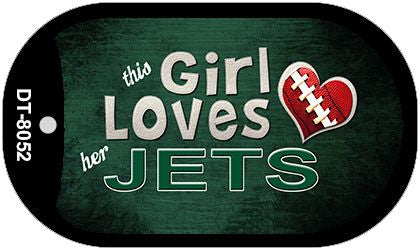 This Girl Loves Her Jets Novelty Metal Dog Tag Necklace DT-8052