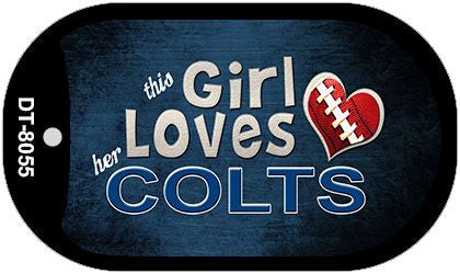 This Girl Loves Her Colts Novelty Metal Dog Tag Necklace DT-8055