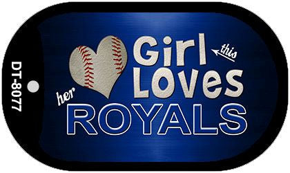 This Girl Loves Her Royals Novelty Metal Dog Tag Necklace DT-8077