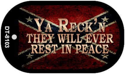 Rest In Peace Novelty Metal Dog Tag Necklace DT-8103