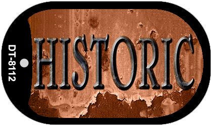Historic Rusty Novelty Metal Dog Tag Necklace DT-8112