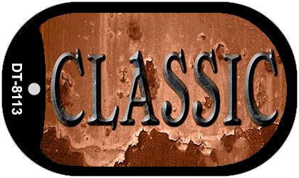 Classic Rusty Novelty Metal Dog Tag Necklace DT-8113