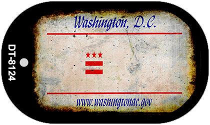 Washington DC Rusty Blank Novelty Metal Dog Tag Necklace DT-8124