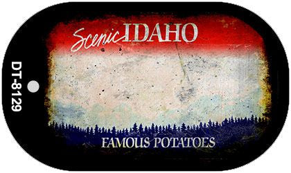 Idaho Rusty Blank Novelty Metal Dog Tag Necklace DT-8129
