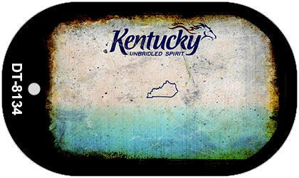 Kentucky Rusty Blank Novelty Metal Dog Tag Necklace DT-8134