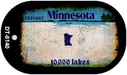 Minnesota Rusty Blank Novelty Metal Dog Tag Necklace DT-8140