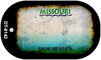 Missouri Rusty Blank Novelty Metal Dog Tag Necklace DT-8142