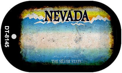 Nevada Rusty Blank Novelty Metal Dog Tag Necklace DT-8145