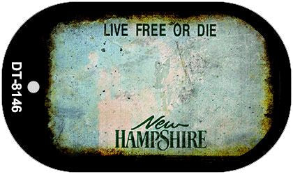 New Hampshire Rusty Blank Novelty Metal Dog Tag Necklace DT-8146
