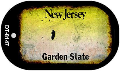 New Jersey Rusty Blank Novelty Metal Dog Tag Necklace DT-8147