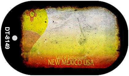 New Mexico Rusty Blank Novelty Metal Dog Tag Necklace DT-8149