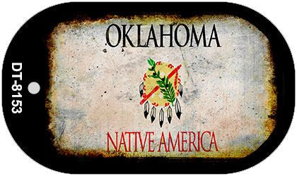 Oklahoma Rusty Blank Novelty Metal Dog Tag Necklace DT-8153