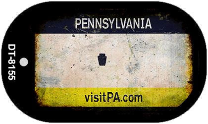 Pennsylvania Rusty Blank Novelty Metal Dog Tag Necklace DT-8155
