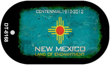 New Mexico Rusty Blank Novelty Metal Dog Tag Necklace DT-8168