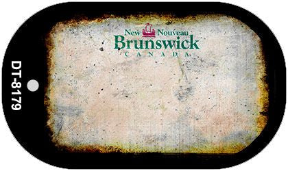 New Brunswick Rusty Blank Novelty Metal Dog Tag Necklace DT-8179