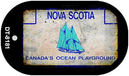 Nova Scotia Rusty Blank Novelty Metal Dog Tag Necklace DT-8181
