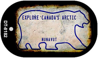 Nunavut Rusty Blank Novelty Metal Dog Tag Necklace DT-8182