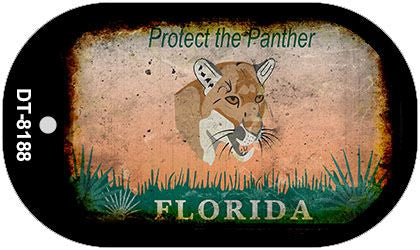 Florida State Rusty Novelty Metal Dog Tag Necklace DT-8188