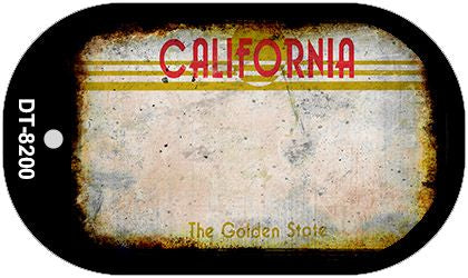 California Rusty Blank Novelty Metal Dog Tag Necklace DT-8200