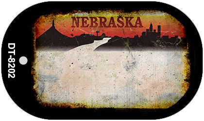 Nebraska Rusty Blank Novelty Metal Dog Tag Necklace DT-8202