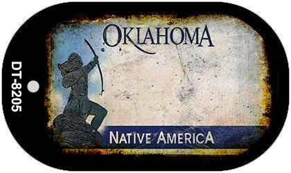 Oklahoma Rusty Blank Novelty Metal Dog Tag Necklace DT-8205