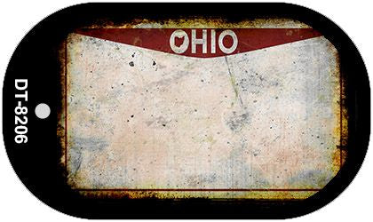Ohio Rusty Blank Novelty Metal Dog Tag Necklace DT-8206