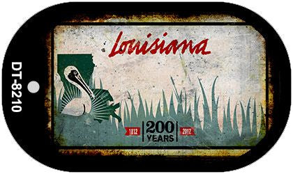 Louisiana Rusty Blank Novelty Metal Dog Tag Necklace DT-8210