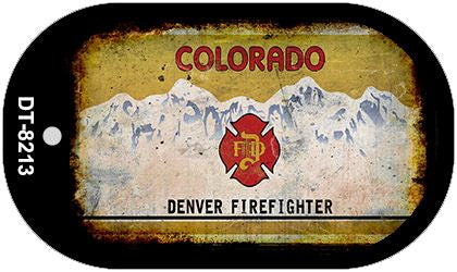 Colorado Denver Firefighter Rusty Blank Novelty Metal Dog Tag Necklace DT-8213