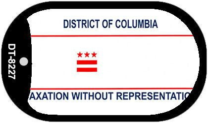 District Of Columbia Blank Novelty Metal Dog Tag Necklace DT-8227