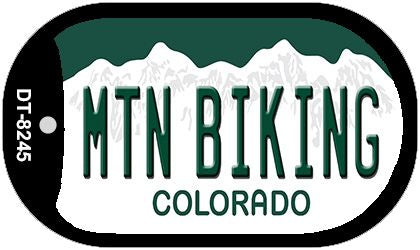 Mountain Biking Colorado Novelty Metal Dog Tag Necklace DT-8245