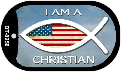 I Am A Christian Novelty Metal Dog Tag Necklace DT-8250