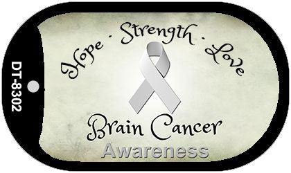 Brain Cancer Novelty Metal Dog Tag Necklace DT-8302