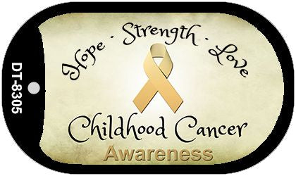 Childhood Cancer Novelty Metal Dog Tag Necklace DT-8305