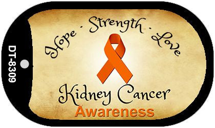 Kidney Cancer Novelty Metal Dog Tag Necklace DT-8309