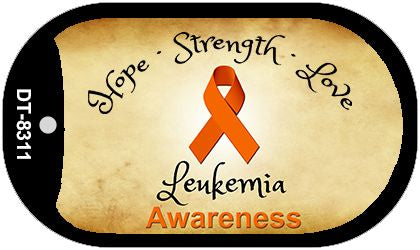 Leukemia Cancer Novelty Metal Dog Tag Necklace DT-8311