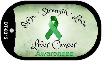 Liver Cancer Novelty Metal Dog Tag Necklace DT-8312