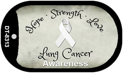 Lung Cancer Novelty Metal Dog Tag Necklace DT-8313