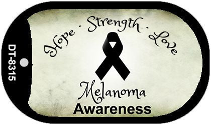Melanoma Cancer Novelty Metal Dog Tag Necklace DT-8315