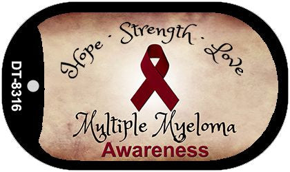 Multiple Myeloma Cancer Novelty Metal Dog Tag Necklace DT-8316