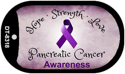 Pancreatic Cancer Novelty Metal Dog Tag Necklace DT-8318