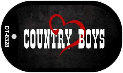 Country Boys Novelty Metal Dog Tag Necklace DT-8328
