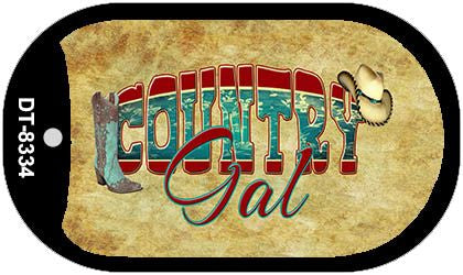 Country Gal Novelty Metal Dog Tag Necklace DT-8334